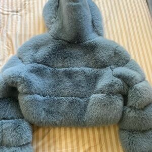 Plush baby blue jacket